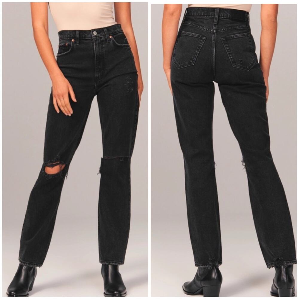 Abercrombie & Fitch LONG The '90s Straight Ultra High Rise Jeans 31 12 Long